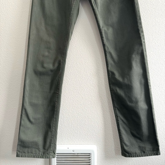 Slim Straight Men's Jeans in Dark Green - Picture 4 of 13